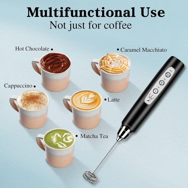 Thumbnail 6 de BSRGMS Milk Frother Handheld 3-Speed Electric Whisk