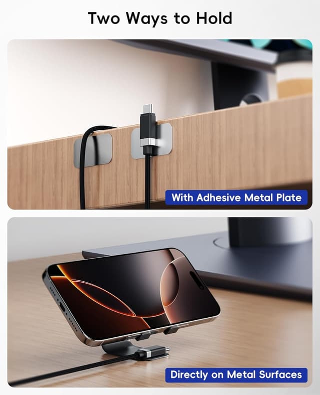 Detalle de Magtame 2-Pack StayCable Magnetic USB-A to USB-C Charging Cable (1.5m) – Anti-drop braided 3A fast charging