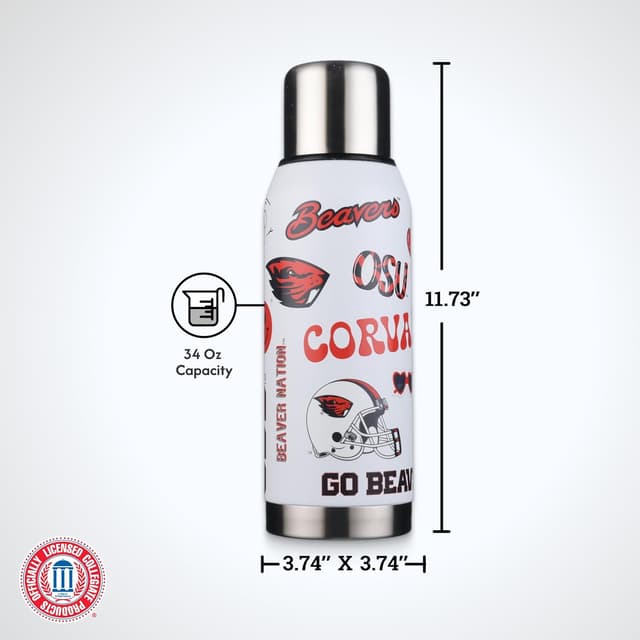 Detalle 2 de The Memory Company Licensed NCAA 34oz Team Spirit Insulated Bottle