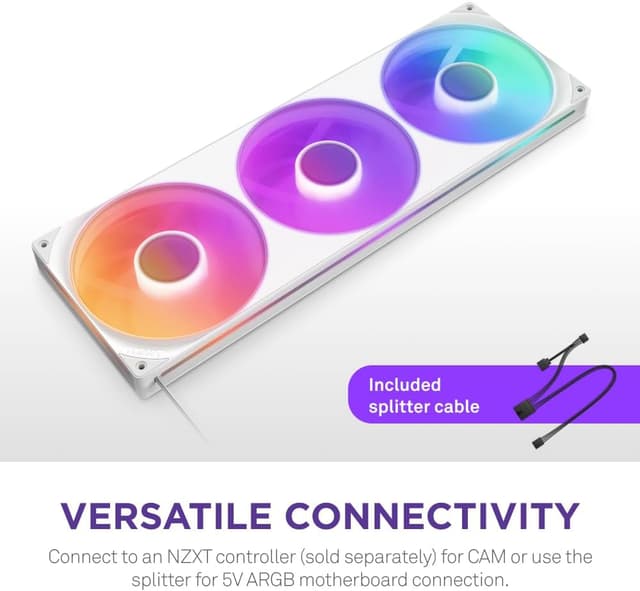 Detalle de NZXT F420 RGB Core 420mm RGB fans