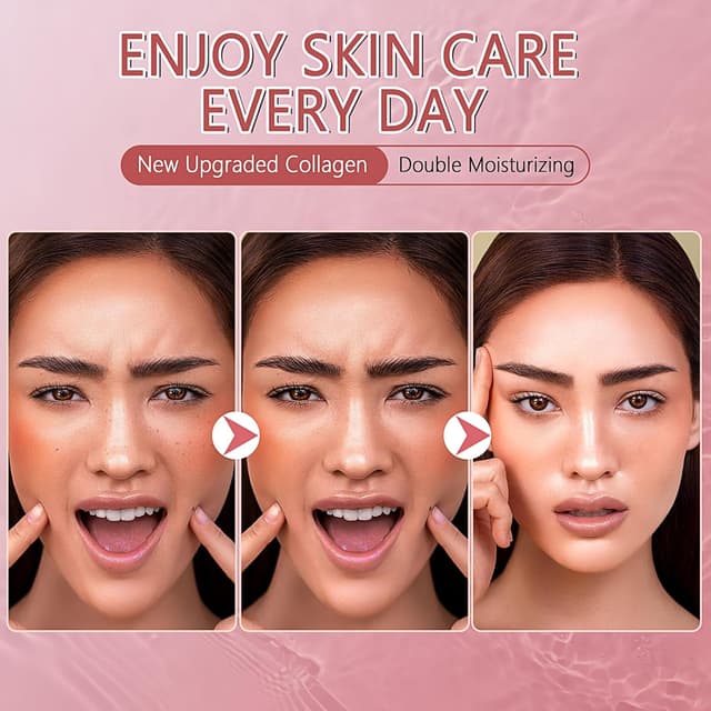 Detalle de Lawqiny 8 Pezzi Bio-Collagen Real Deep Mask – Maschera viso bio-colagene overnight