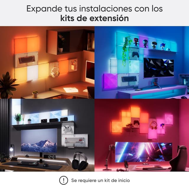 Thumbnail 2 de Nanoleaf Blocks Pegboard Add-On Kit - Blanco 🖼