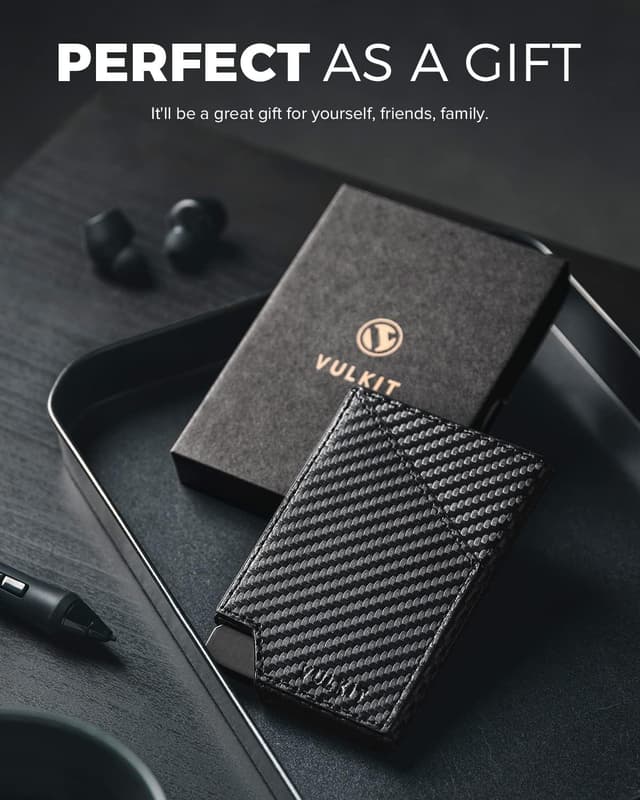 Thumbnail 6 de VULKIT Tarjetero RFID Delgado de Aluminio con Bolsillo 💳
