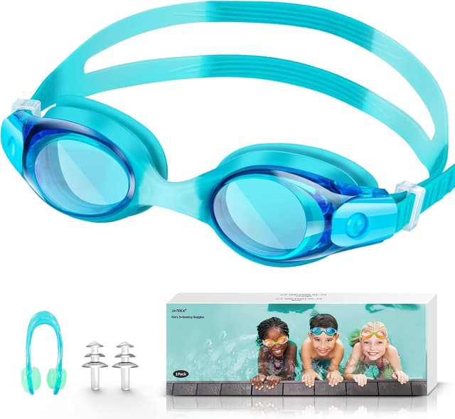 Detalle de JATEKA Occhialini da nuoto bambini unisex anti-appannamento con anti-UV e lenti mirror HD (4-14 anni)