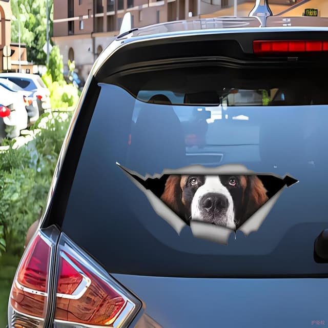 Detalle 2 de TIZIKJ Autoaufkleber Bernhardiner 22 cm