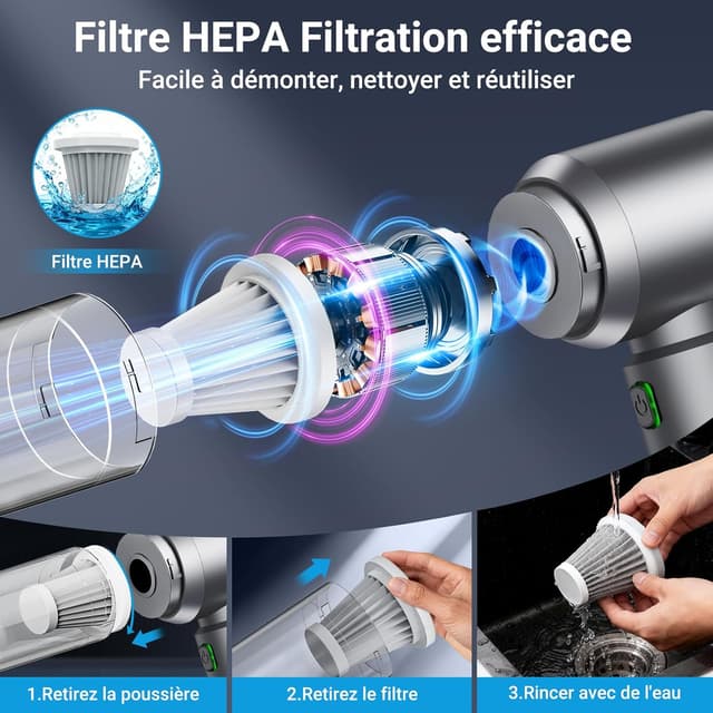 Thumbnail 4 de NVKHG Aspirateur 26000Pa pour voiture 🧹