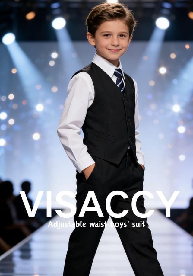 Detalle de Visaccy Boys Slim Fit Suit Size 10