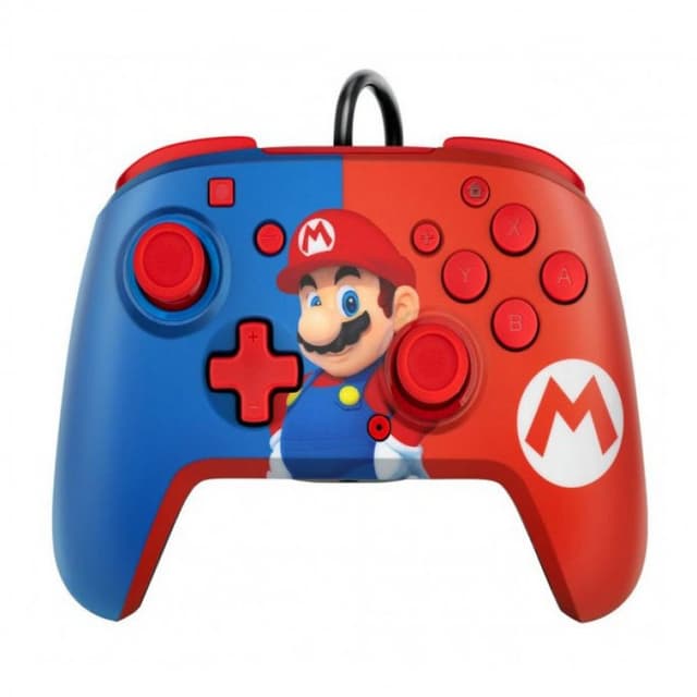 Detalle de PDP Super Mario Bros Pack Rematch Deluxe (mando con cable) + Airlite LVL40 Mario (auriculares gaming)
