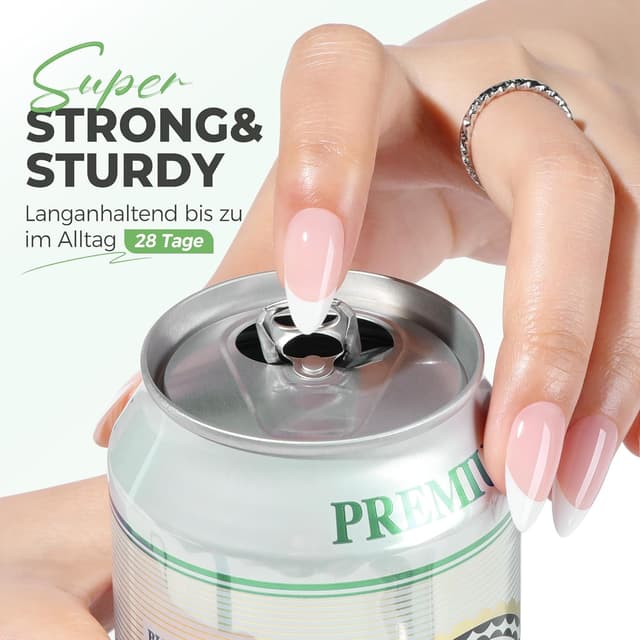 Detalle 2 de UNA GELLA Nagelkleber für Press On Nails – 10-Sekunden schnelltrocknend ohne UV-Lampe, 3×5 ml Gel-Kleber