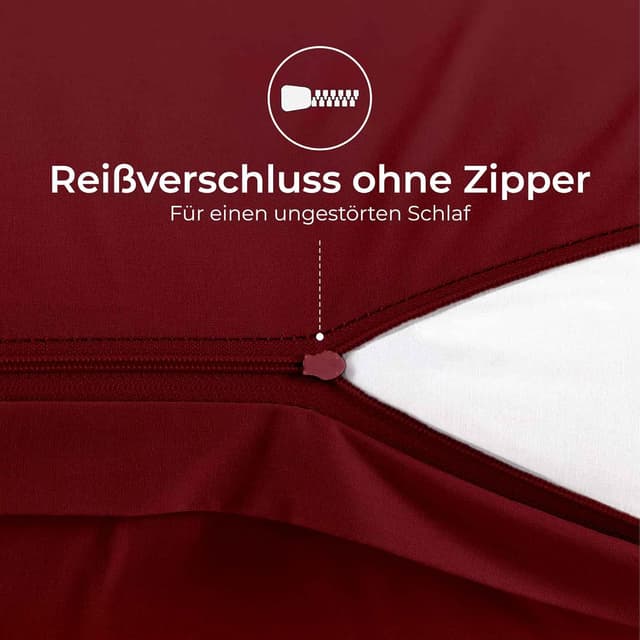 Thumbnail 6 de Dreamzie Kissenbezug 40x80 cm Burgunderrot