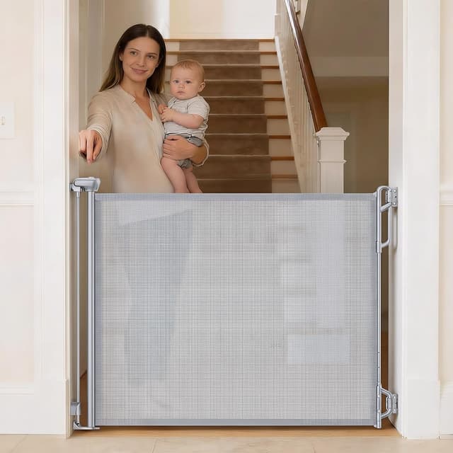 Detalle de SPACEANY Retractable Mesh Gate 33.5" tall 🚪