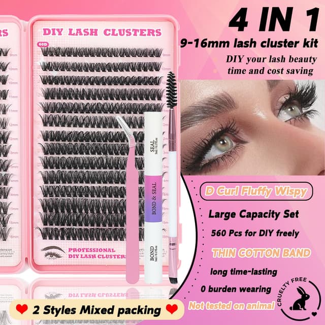 Thumbnail 1 de Lash Clusters Kit 560 Pcs Eyelashes