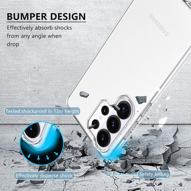 Detalle de Anoowkoa Custodia Custodia Cover Trasparente per Samsung Galaxy S26 Ultra 5G + 2 Vetri Temperati, TPU e PC antiurto