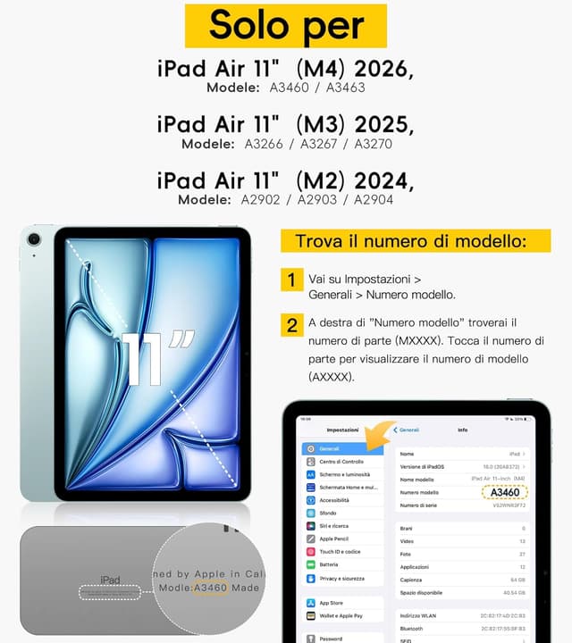 Detalle de BRAECN iPad Air 11 M4 cover 360°