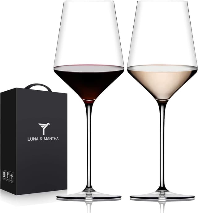 Imagen de Red Wine Glasses Set of 2 15 oz 🍷 en OfertitasTOP
