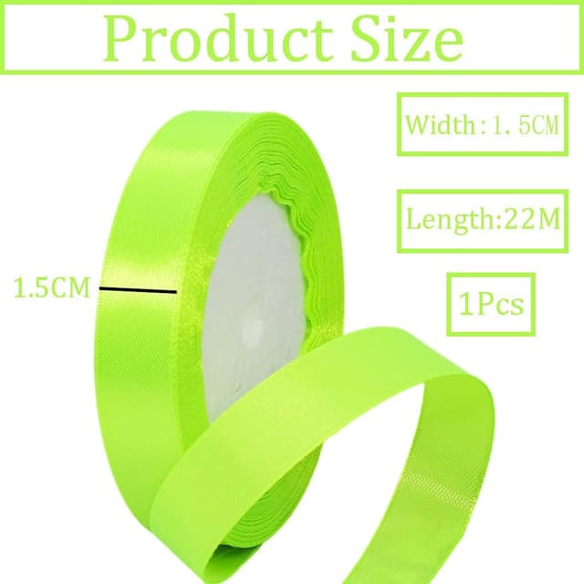 Thumbnail 1 de Satinband Geschenkband Weiß 15 mm, 22 m Rolle