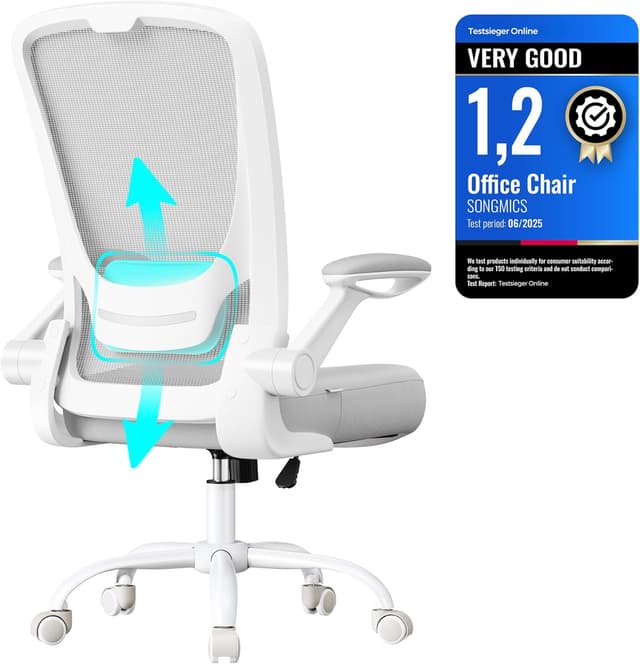 Thumbnail 6 de SONGMICS Office Mesh Chair (OBN047B02) with Lumbar & Head Support