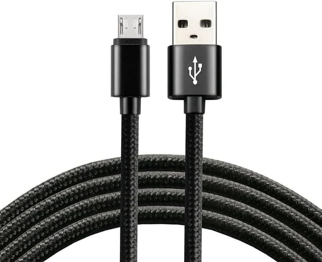 Detalle de everActive USB-C/USB-C Nylonkabel CBB-1CB (100 cm) mit schnellem Laden bis zu 3 A, schwarz