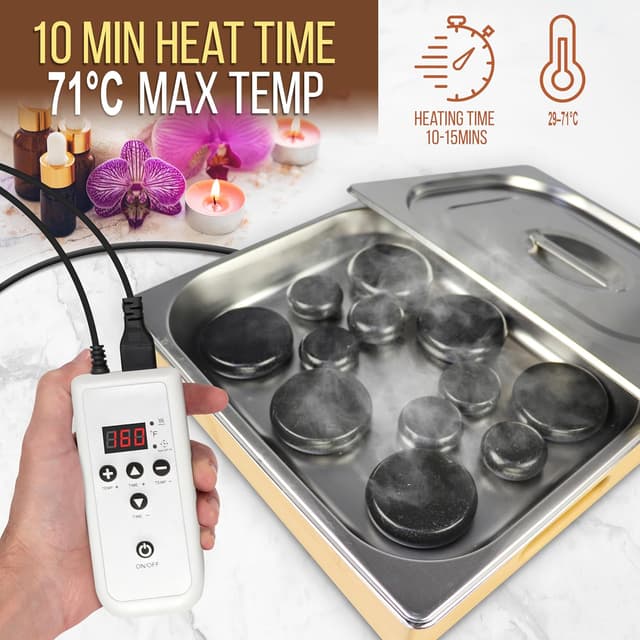 Detalle 1 de SereneLife Hot Stone Massage Kit