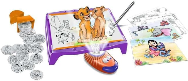 Detalle de Xoomy Maxi Disney Classics e Principesse – Set da disegno A4 con lampada LED zoom e 72 diapositive