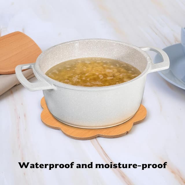 Detalle 2 de SiGuLiKeJi 8 Piece wooden trivet set