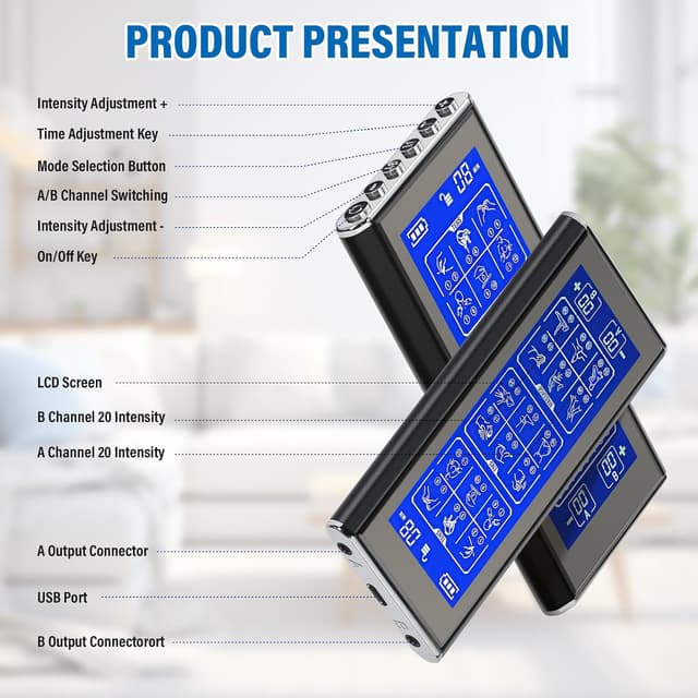 Detalle 2 de ASONINE Electroestimulador 3 en 1 Muscular