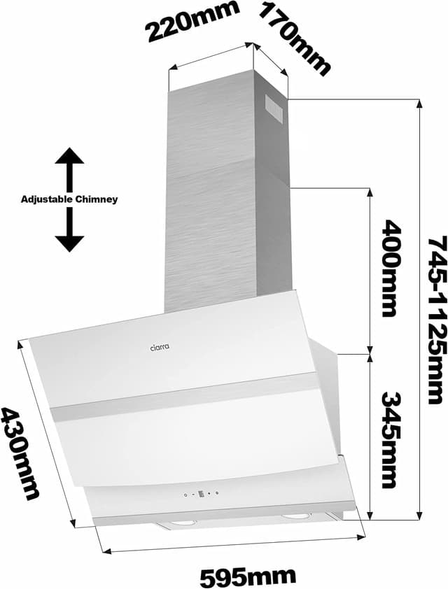 Thumbnail 4 de CIARRA CBCW6736N hotte aspirante 60 cm