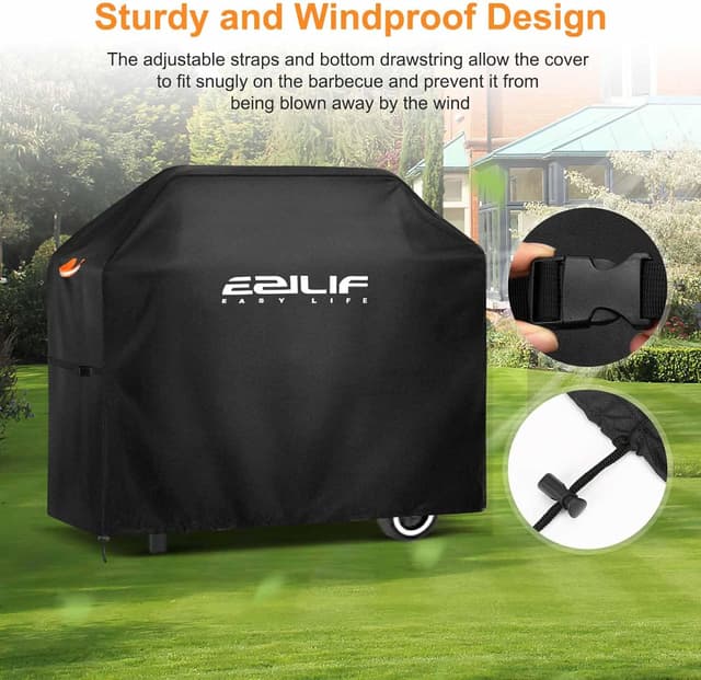 Detalle de Ezilif Waterproof Barbecue Cover 165x70x125 cm ๐