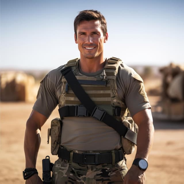 Detalle 2 de JUKMO Men’s Ratchet Tactical Belt (1.5-inch) with Automatic Slide Buckle, Adjustable Nylon Web Work Belt