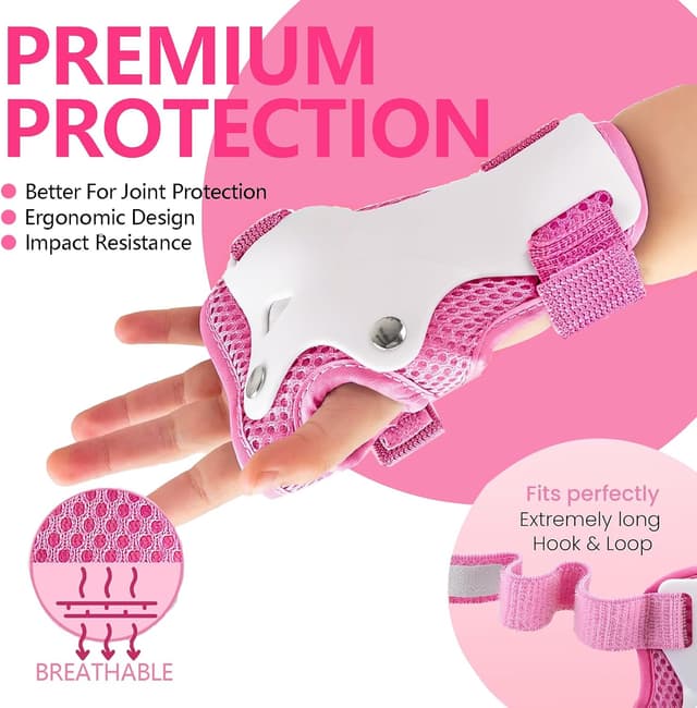 Detalle 2 de Kids Bike Helmet Set (CPSC Certified) with Knee, Elbow & Wrist Pads — Toddler Adjustable for Ages 2–8