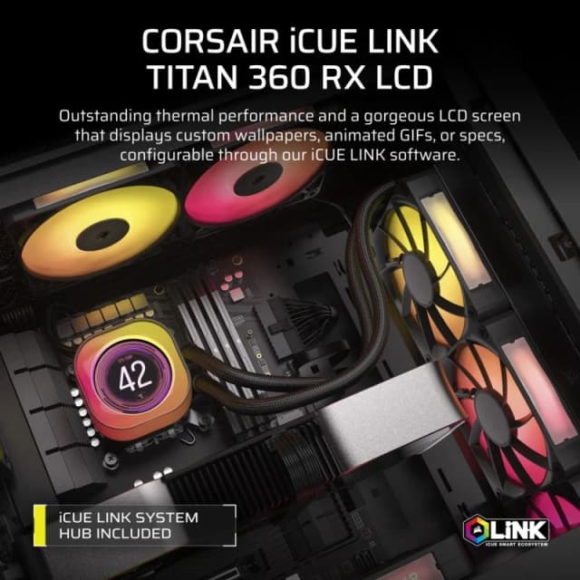 Thumbnail 1 de Corsair iCUE LINK TITAN 360 RX Kit refrigeración líquida 360 mm