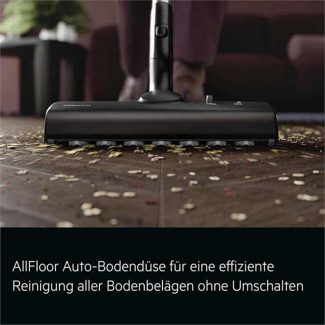 Detalle de AEG Beutelsauger VX9‑5‑EBR mit 69 dB, HEPA‑Filter und Mini‑Turbodüse für Tierhaare