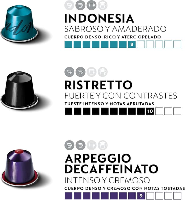 Detalle de Nespresso Original Cápsulas Café, Pack Discovery, 100 Unidades