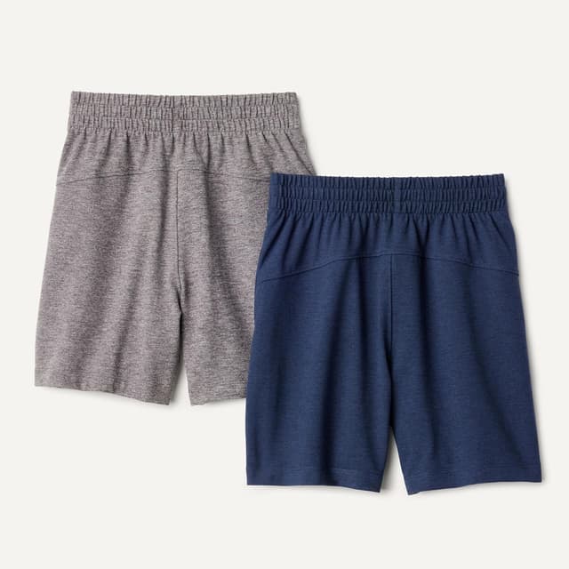 Detalle de Amazon Essentials Boys’ Athletic Regular Fit Active Casual Shorts with Pockets (Soft Performance) — Two-Pack