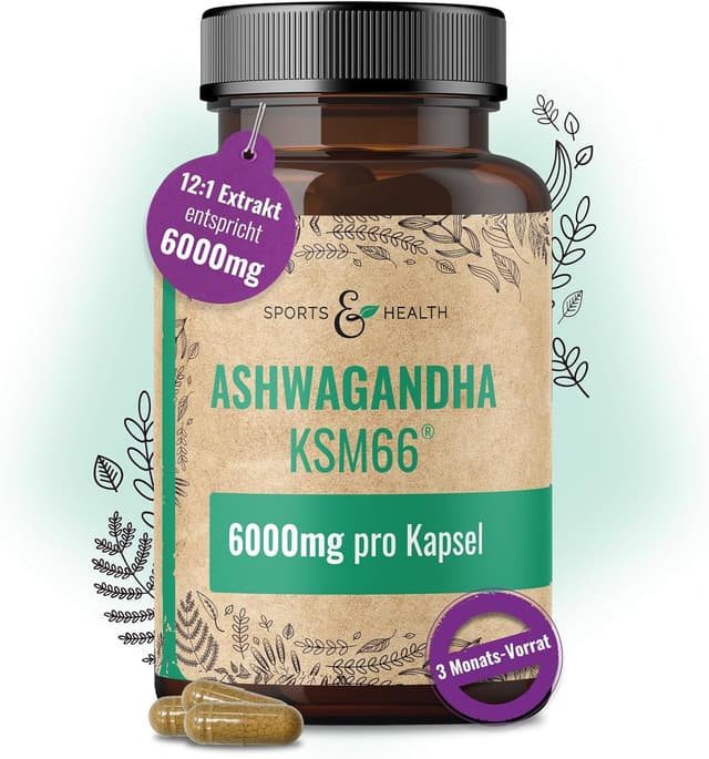 Detalle de Ashwagandha KSM-66 100 Kapseln 500 mg