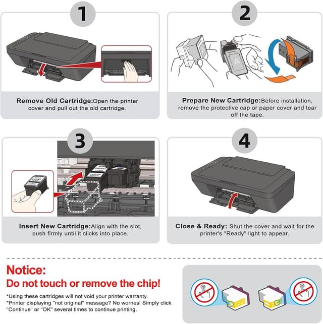 Detalle 2 de Ankink Compatible Ink Cartridges (PG 260 XL / CL 261 XL) Black + Color 2-Pack for Canon 260XL 261XL Printers