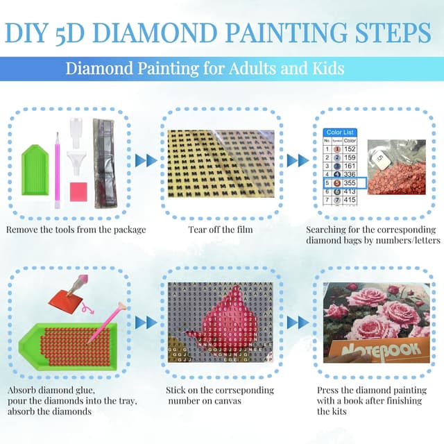Thumbnail 5 de DOUKOYEE Diamond Painting Kits 35x35 cm 🎨