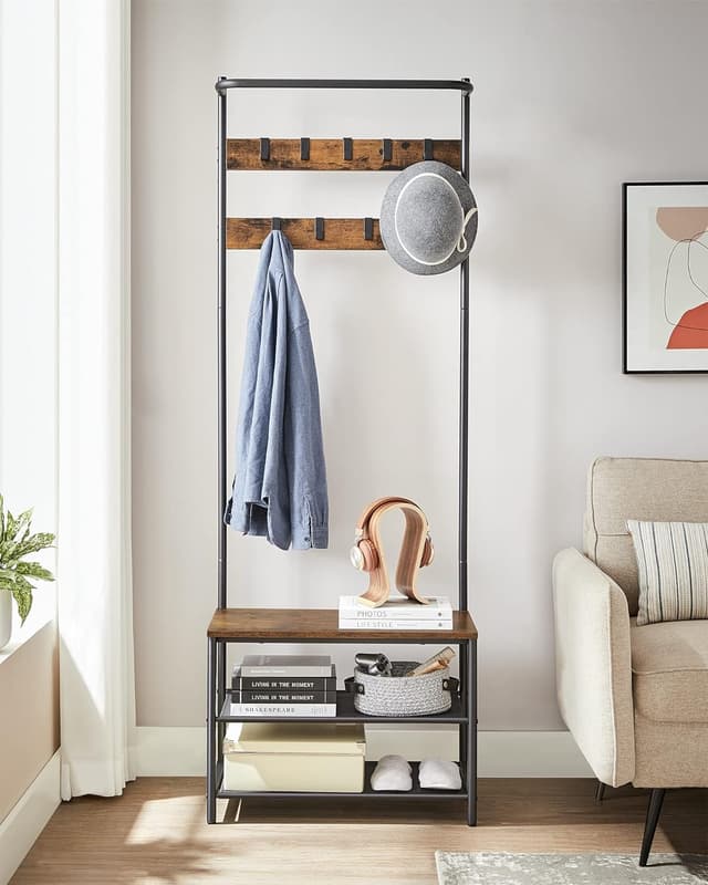 Thumbnail 4 de VASAGLE HSR411B01 Appendiabiti con Panca 32,2 cm