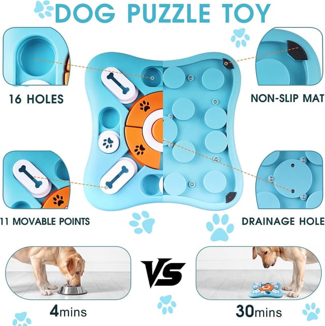 Detalle de YETEE Interactive Dog Puzzle Feeder slow feeder bowl