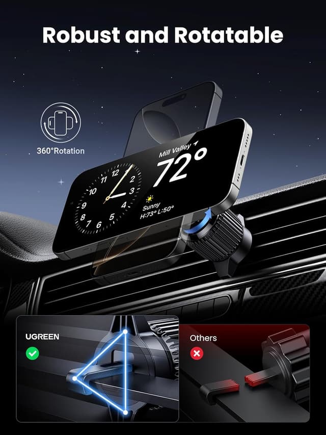 Thumbnail 4 de UGREEN 15W Wireless Car Mount Charger for iPhone