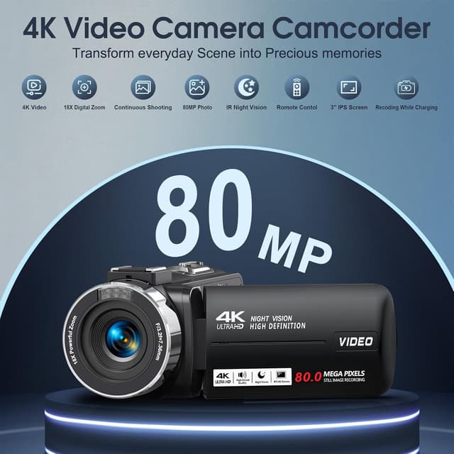 Detalle 2 de Delmodes 4K Camcorder 30FPS