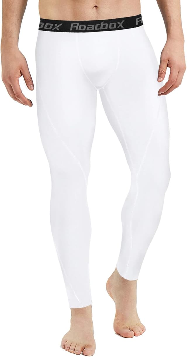 Detalle 2 de Roadbox Compression Pants (1, 2 or 3 Pack) — Men’s Athletic Base Layer Tights for Running, Cycling, Yoga