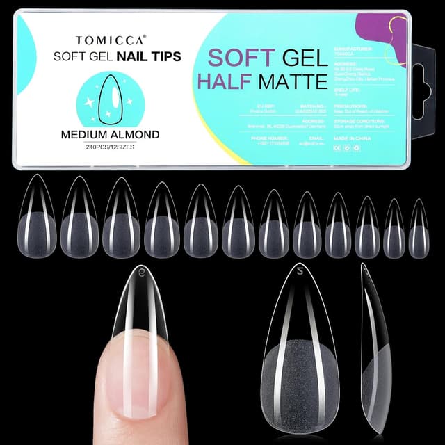 Detalle de TOMICCA Almond Medium Nageltips 240 St