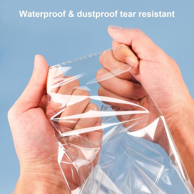 Detalle de 12 large clear cellophane hamper bags (50 x 70cm) with 12 pull bows – Christmas, Easter, Valentine’s and more