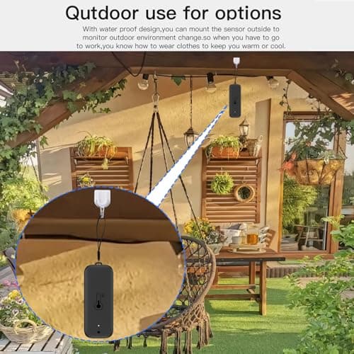 Thumbnail 5 de Thermomètre hygromètre intelligent avec alarme, 2 pièces 📊