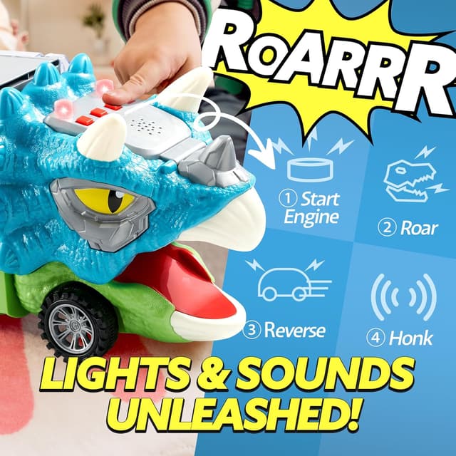 Thumbnail 1 de JOYIN 13 Piezas Camión transportador de dinosaurios