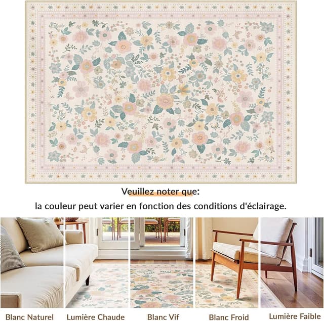 Detalle 2 de INOVADAY tapis 120x180 floral bohème