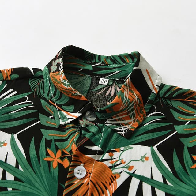 Detalle de Yoolhamy Hawaii Hemd für Männer Blumen