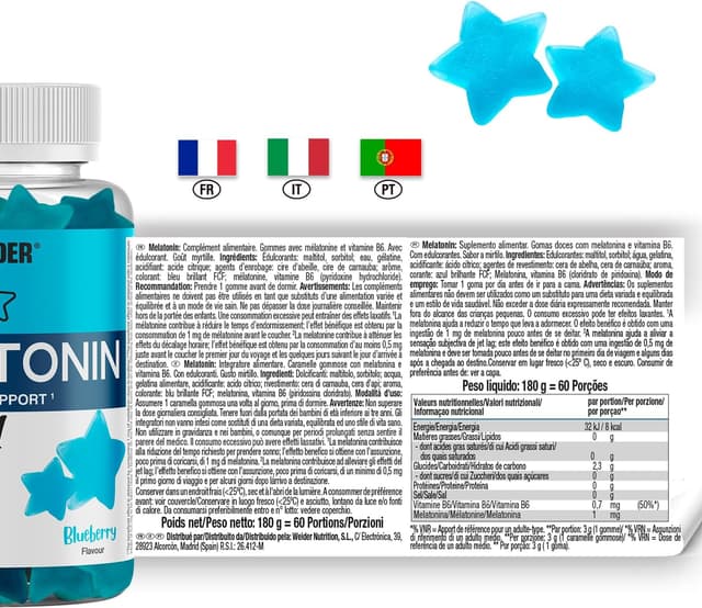 Thumbnail 5 de Weider PACK DUO Melatonin Gummies 2x60 🍬