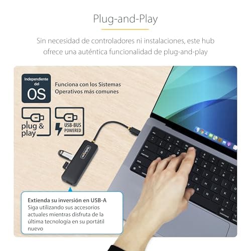 Detalle 2 de StarTech.com Hub USB-C 4 puertos 5 Gb/s